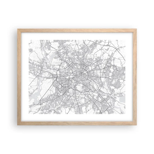 Plakat w ramie jasny dąb - Kwiat Berlina - 50x40 cm