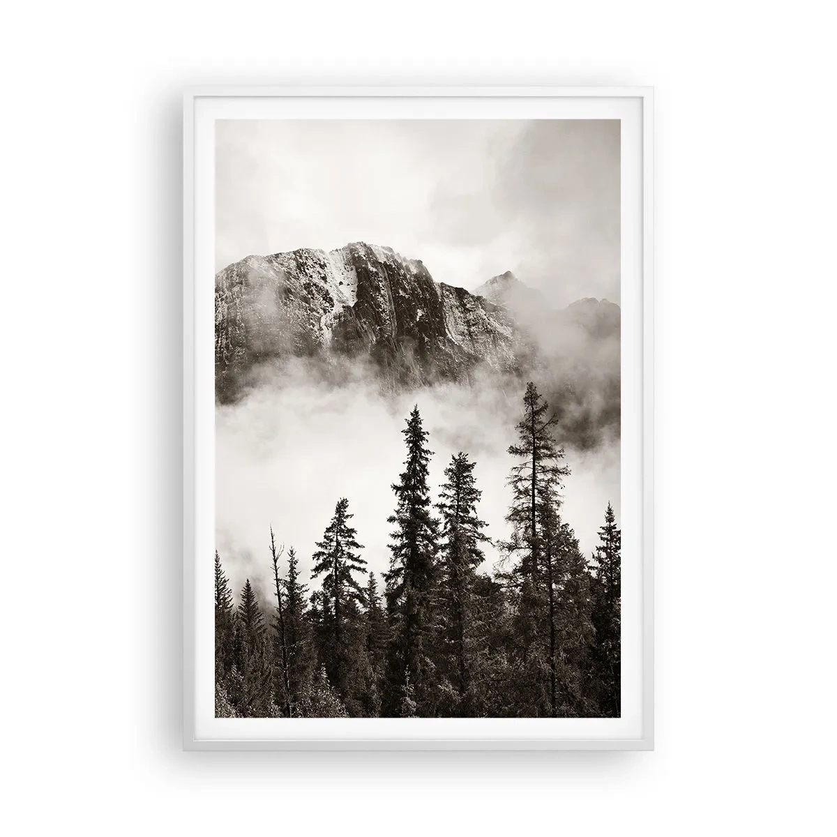 Plakat w białej ramie - Granitowy władca - 70x100 cm