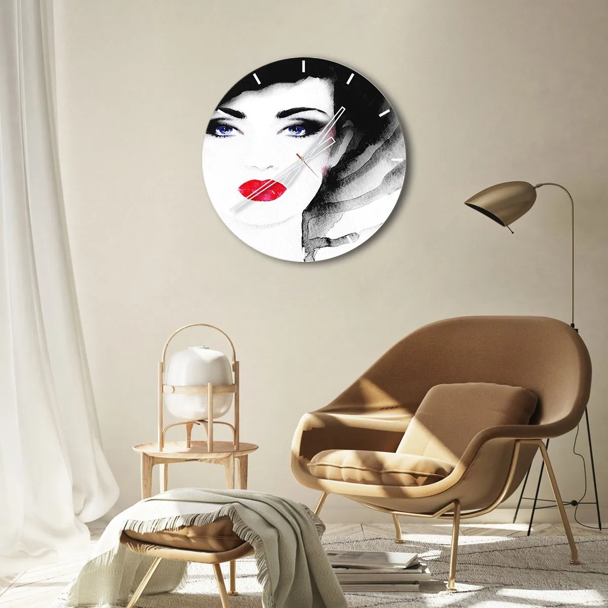 Zegar ścienny - Odpycha i przyzywa - 30x30 cm