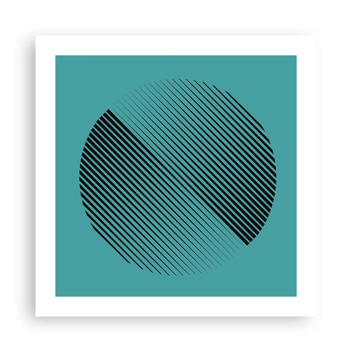 Plakat - Koło – geometryczna wariacja - 50x50 cm