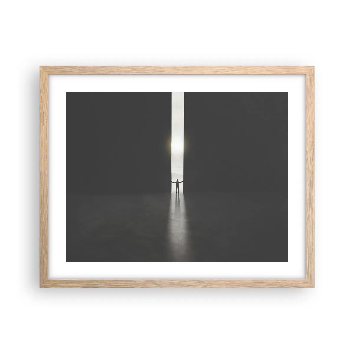Plakat w ramie jasny dąb - Krok do jasnej przyszłości - 50x40 cm