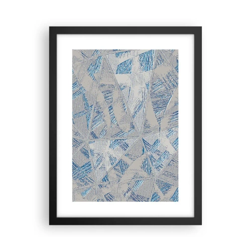 Plakat w czarnej ramie - W szaroniebieskim labiryncie - 30x40 cm