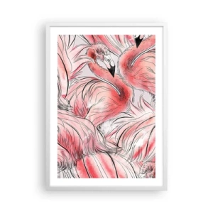 Plakat w białej ramie - Ptasi corps de ballet - 50x70 cm