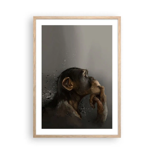 Plakat w ramie jasny dąb - Z pewnością myśliciel - 50x70 cm