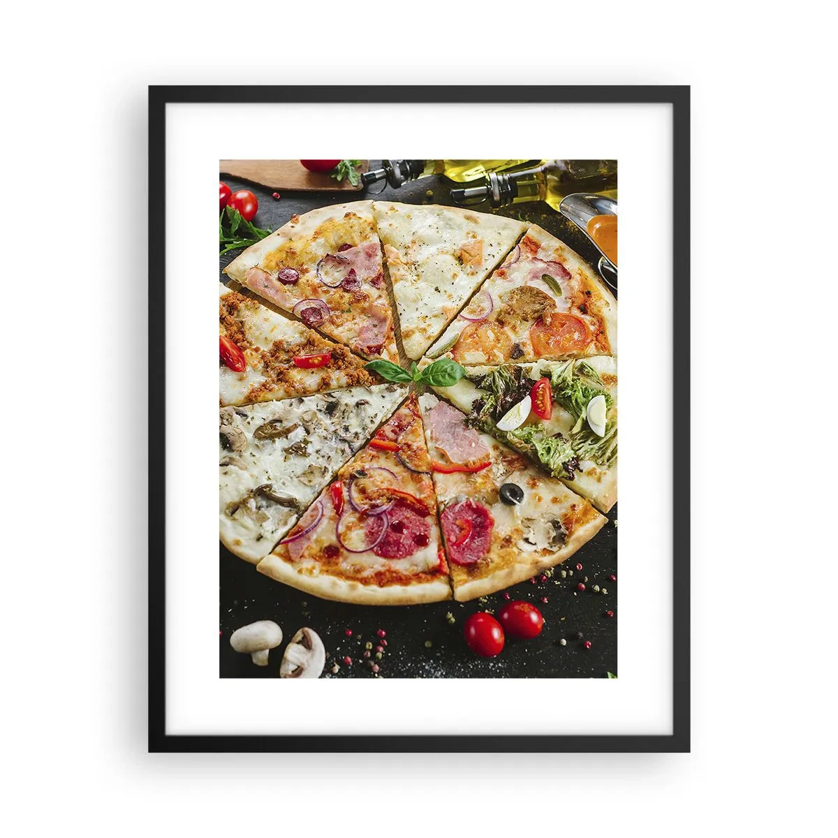 Plakat w czarnej ramie - Wachlarz smaków - 40x50 cm