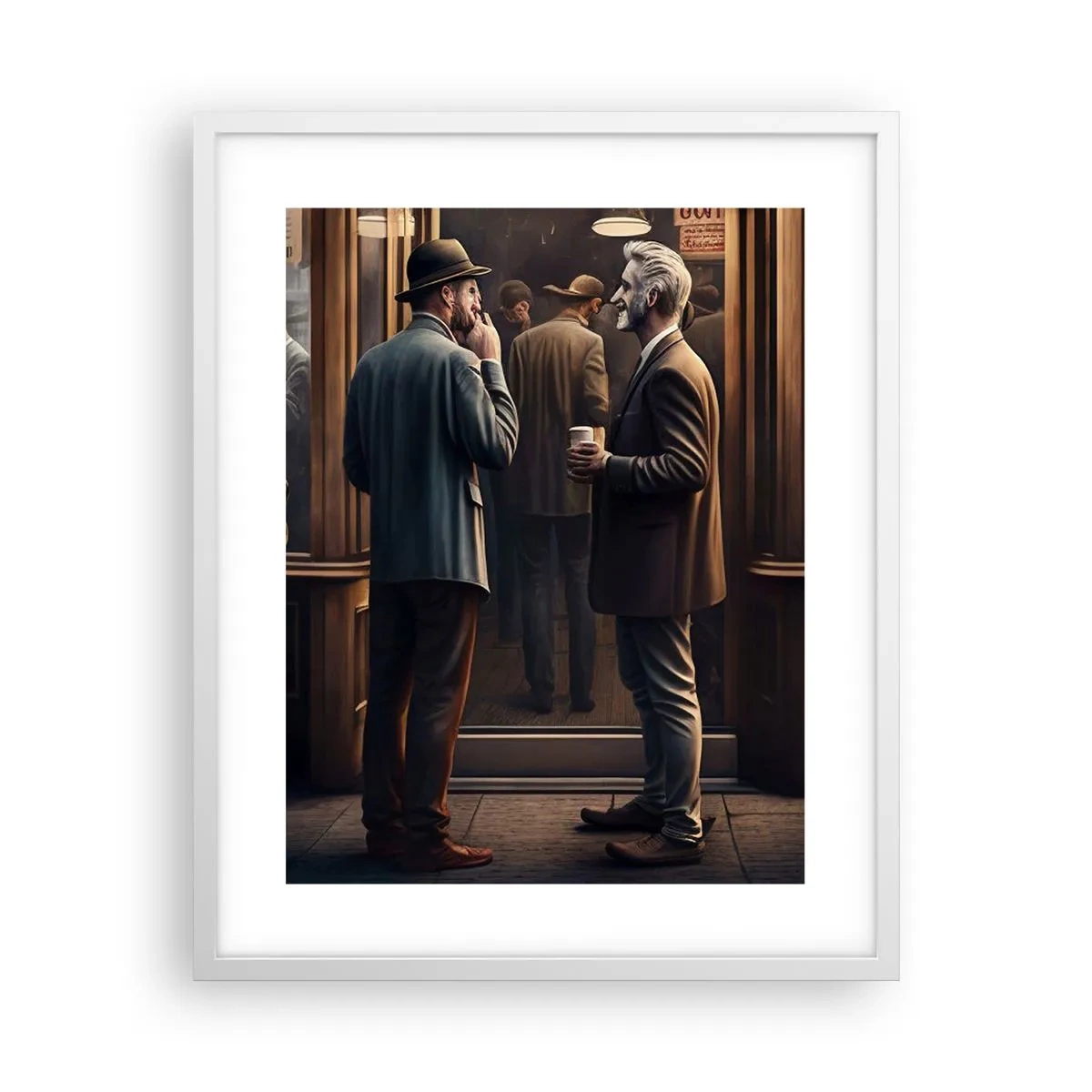 Plakat w białej ramie - Dobra chwila dnia - 40x50 cm