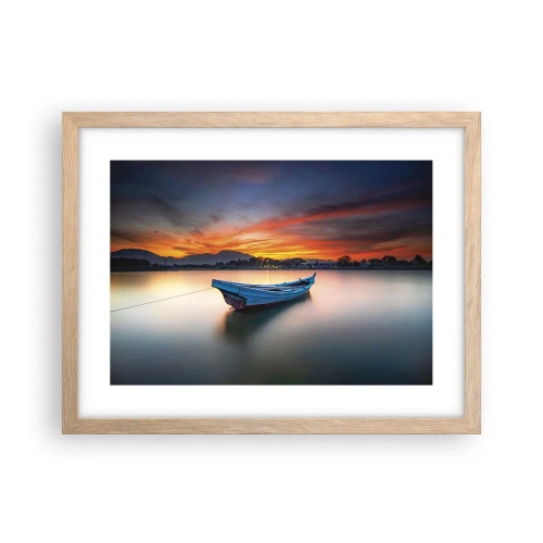 Plakat w ramie jasny dąb - Nadchodzi dobra noc - 40x30 cm