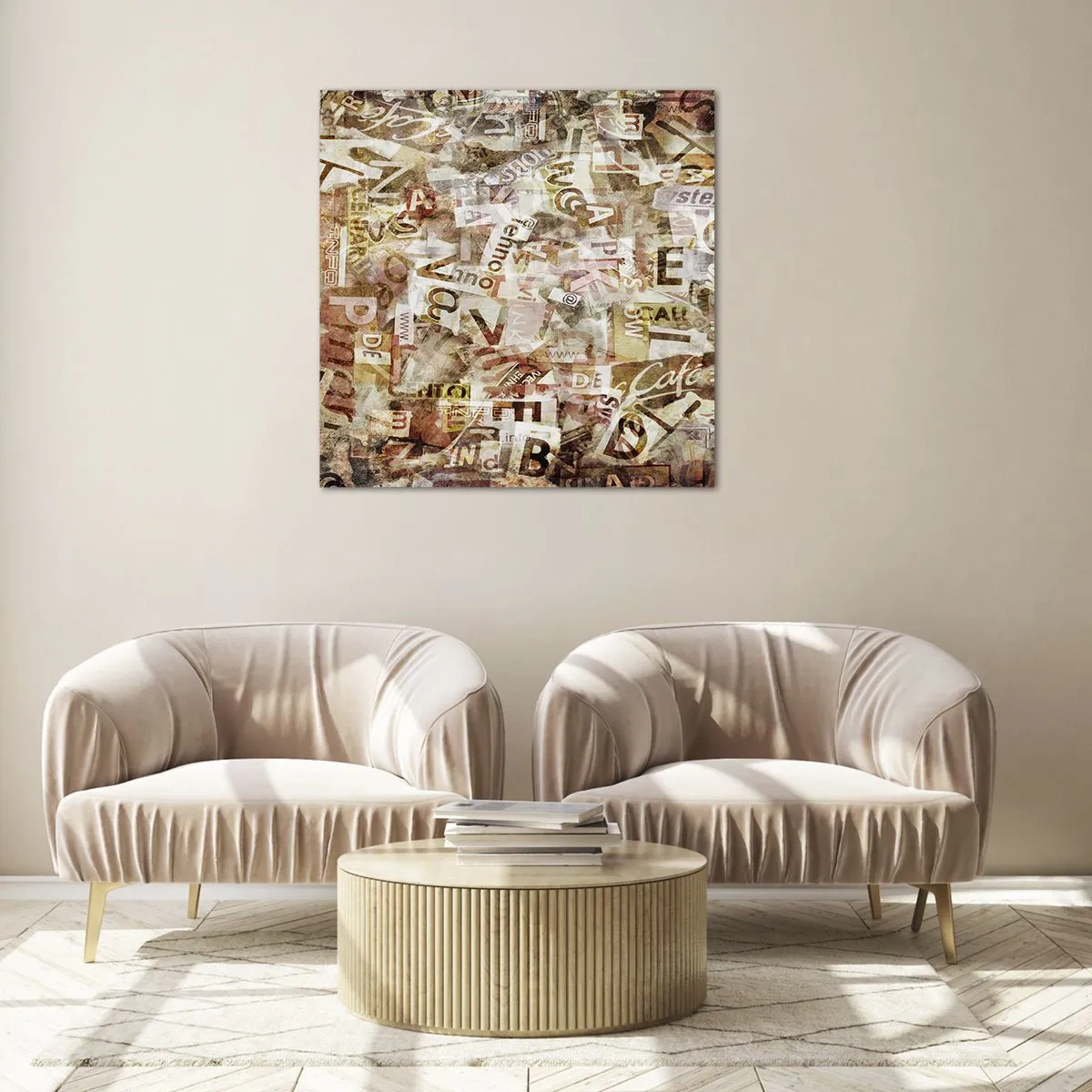 Obraz na szkle - Zjednoliterzam paplomanię - 70x70 cm