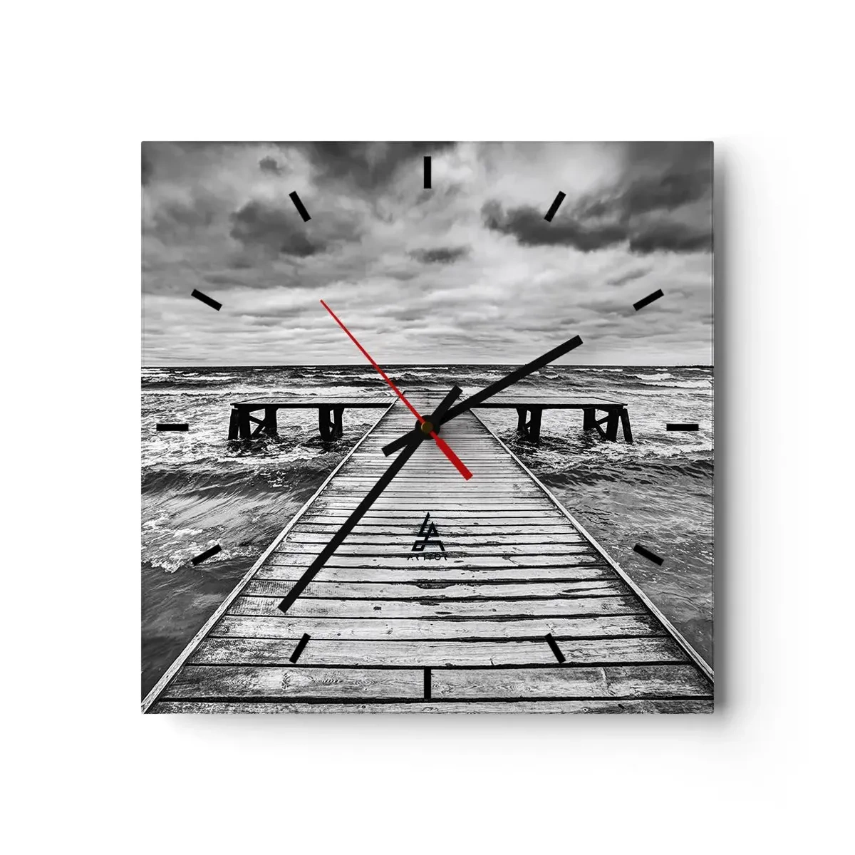 Zegar ścienny - Czekam na wiatr, co rozgoni… - 40x40 cm