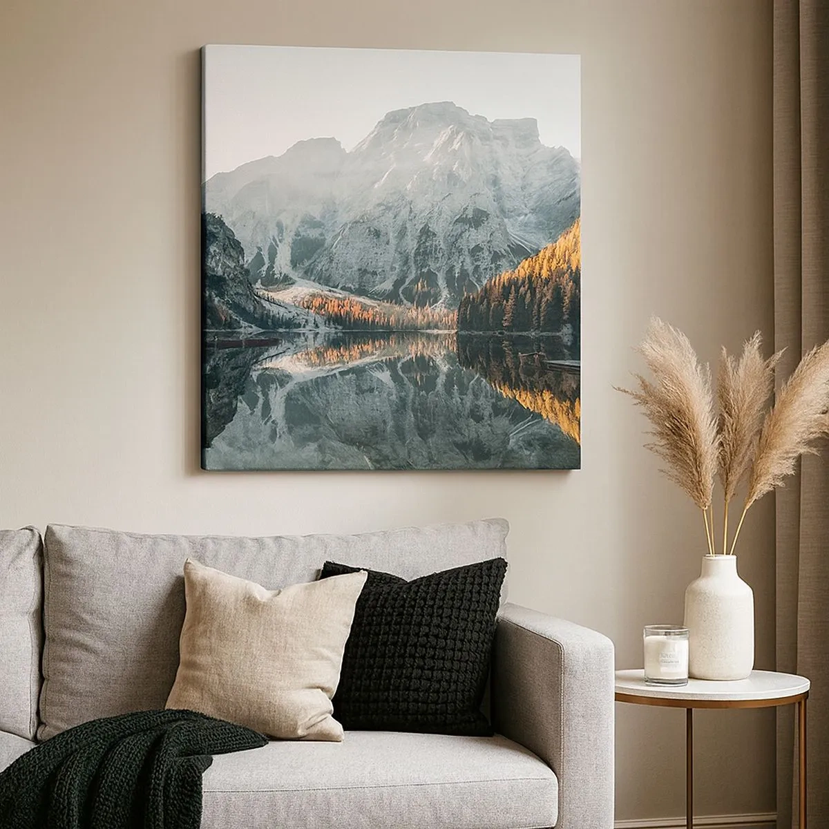 Obraz na płótnie - Lustrzany pejzaż - 30x30 cm