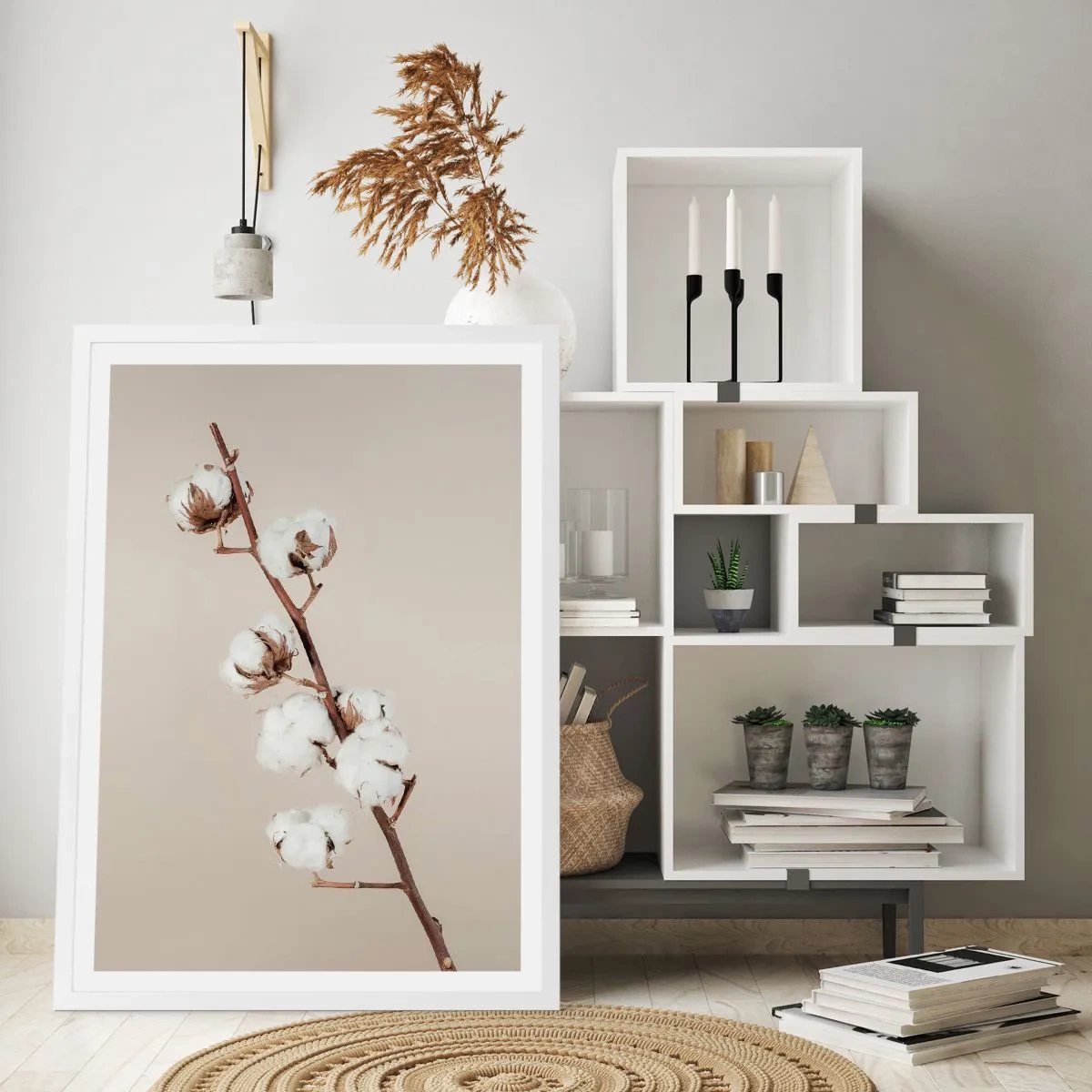 Plakat w białej ramie - U źródła miękkości - 50x70 cm