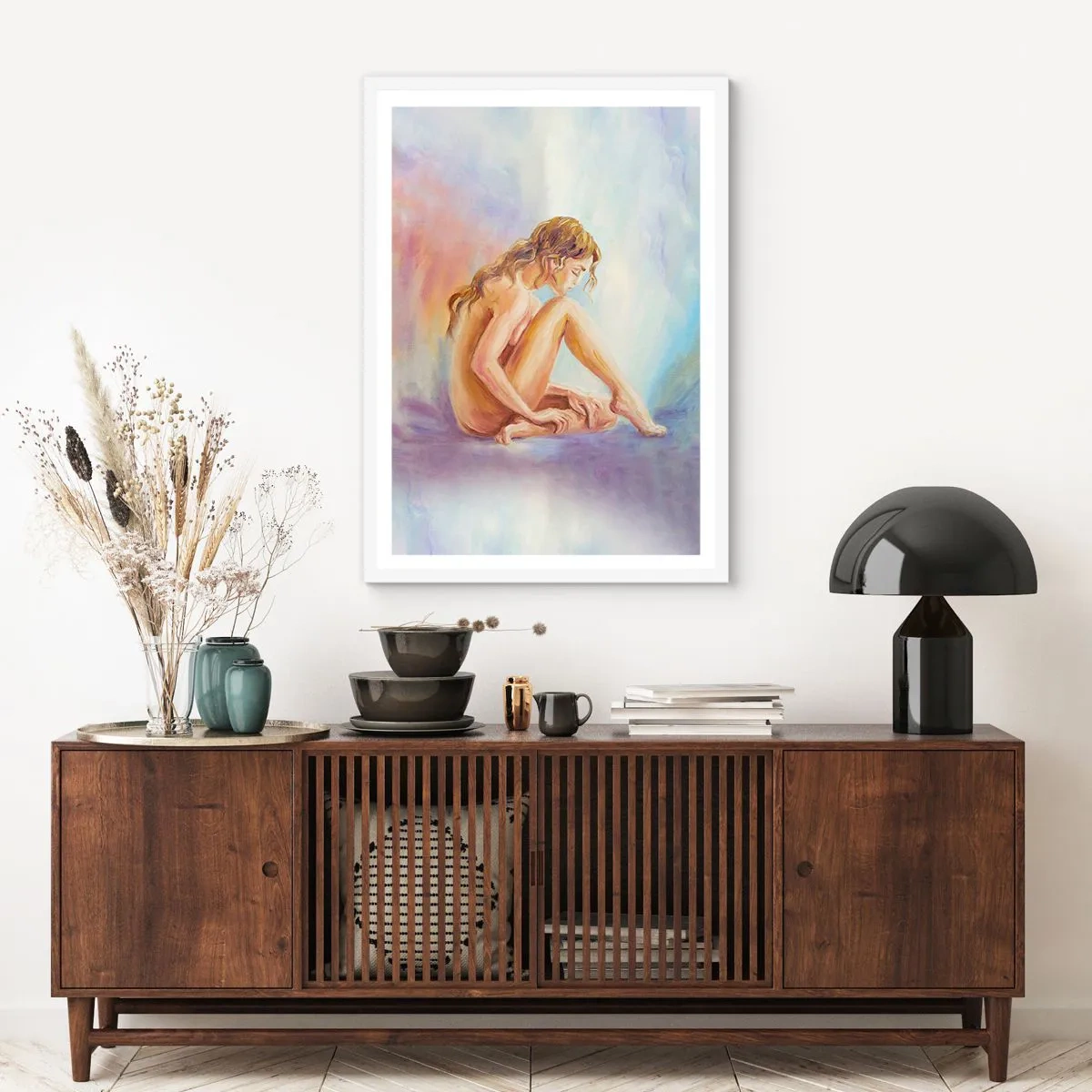 Plakat w białej ramie - Akt młodości - 70x100 cm