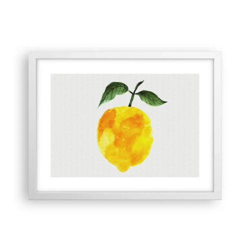 Plakat w białej ramie - Jak poznać smak słońca - 40x30 cm