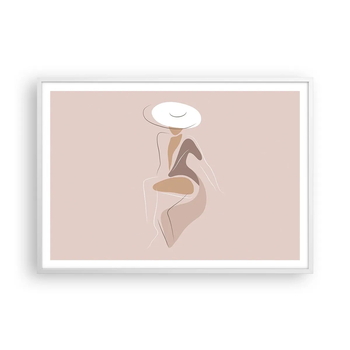 Plakat w białej ramie - Damą być - 100x70 cm