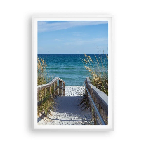 Plakat w białej ramie - W słońcu, na wietrze - 70x100 cm