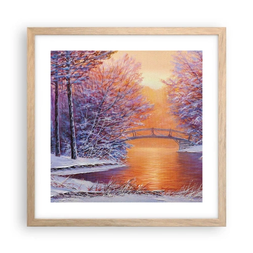 Plakat w ramie jasny dąb - Spotkajmy się tu - 40x40 cm