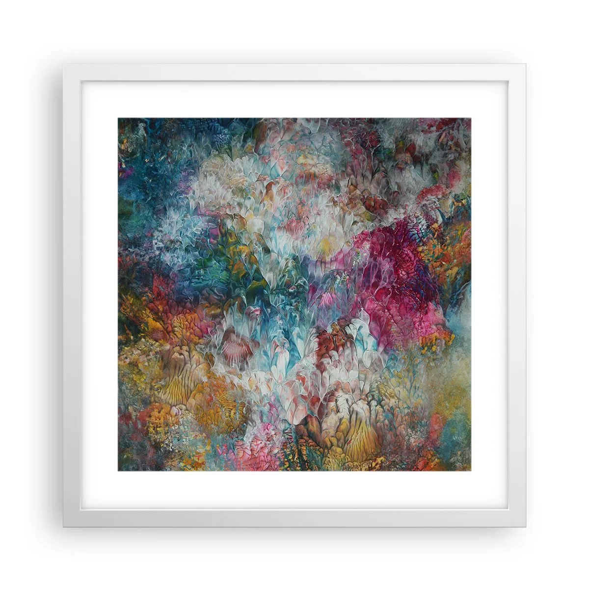 Plakat w białej ramie - W pełnym rozkwicie - 40x40 cm