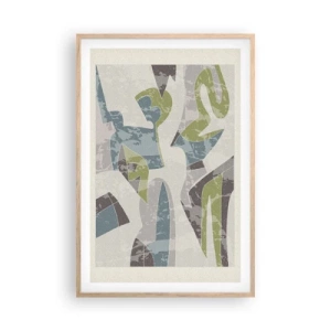Plakat w ramie jasny dąb - Kompozycja za szybą - 61x91 cm