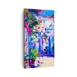 Obraz na płótnie - Impresja - włoska uliczka - 45x80 cm