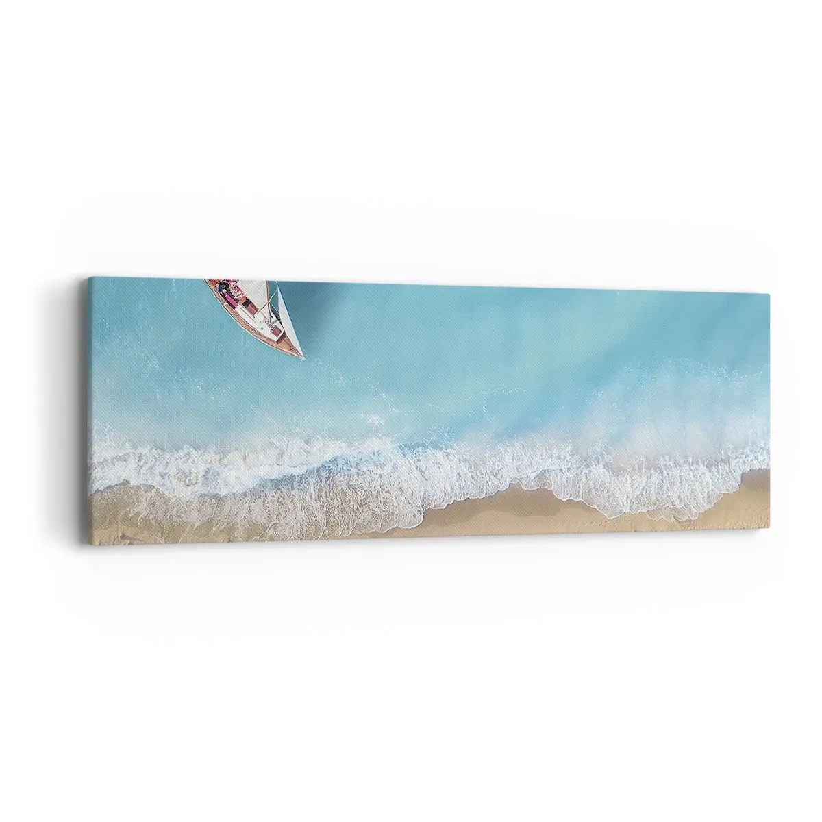 Obraz na płótnie - Na granicy błękitu i złota - 90x30 cm