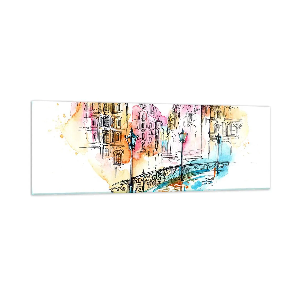 Obraz na szkle - Serce miasta - 90x30 cm
