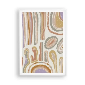 Plakat w białej ramie - Barwne przekroje - 70x100 cm