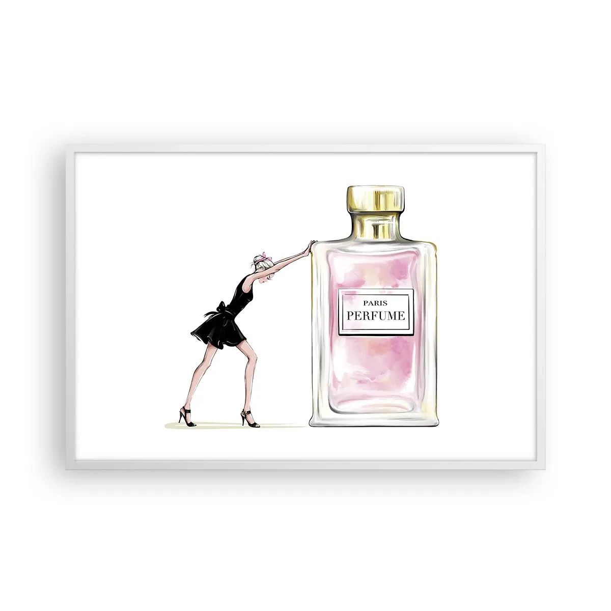 Plakat w białej ramie - Esencja kobiecości - 91x61 cm