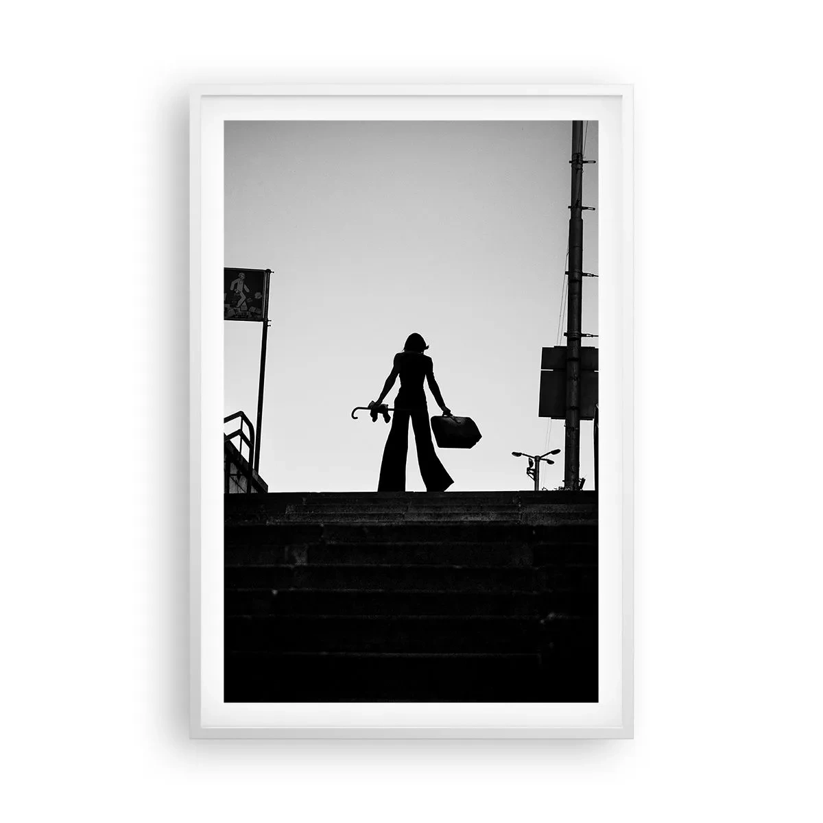 Plakat w białej ramie - Miejska wędrówka - 61x91 cm