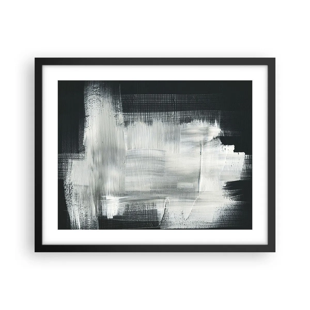 Plakat w czarnej ramie - Utkane z pionu i poziomu - 50x40 cm