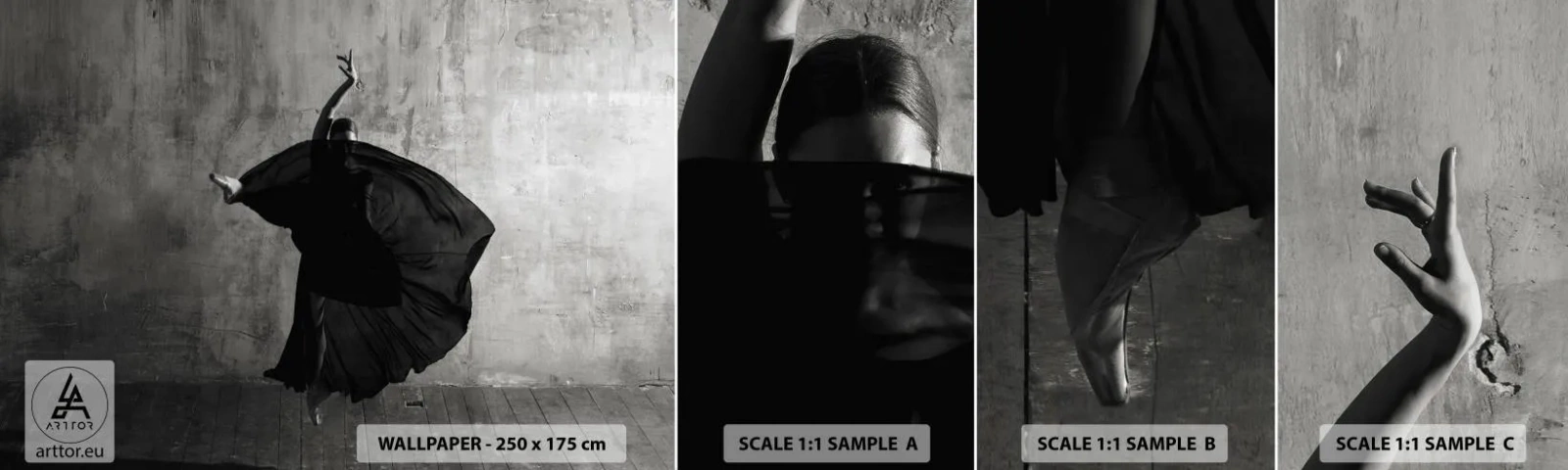 Fototapeta Próbka Samoprzylepna Deluxe Sticker - Pełne pasji pas - Baletnica, Taniec, Balet - 100x30 cm