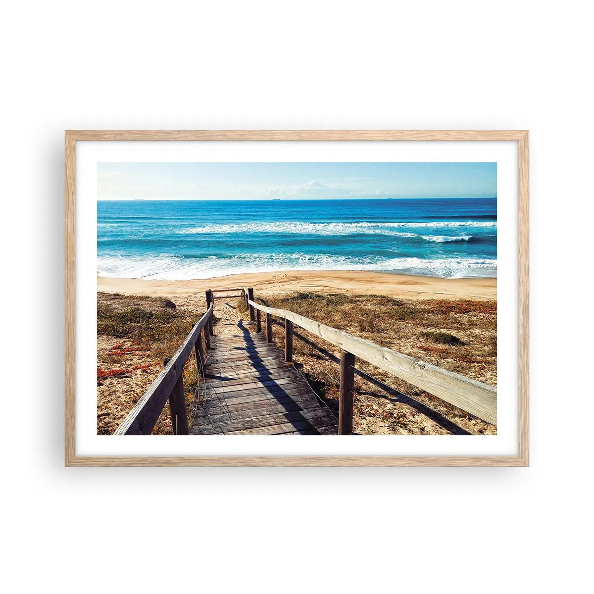 Plakat w ramie jasny dąb - Biegnij! - 70x50 cm