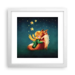 Plakat w białej ramie - Mały Książę - 30x30 cm