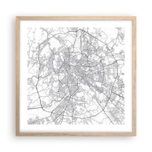 Plakat w ramie jasny dąb - Rzymski krąg - 50x50 cm