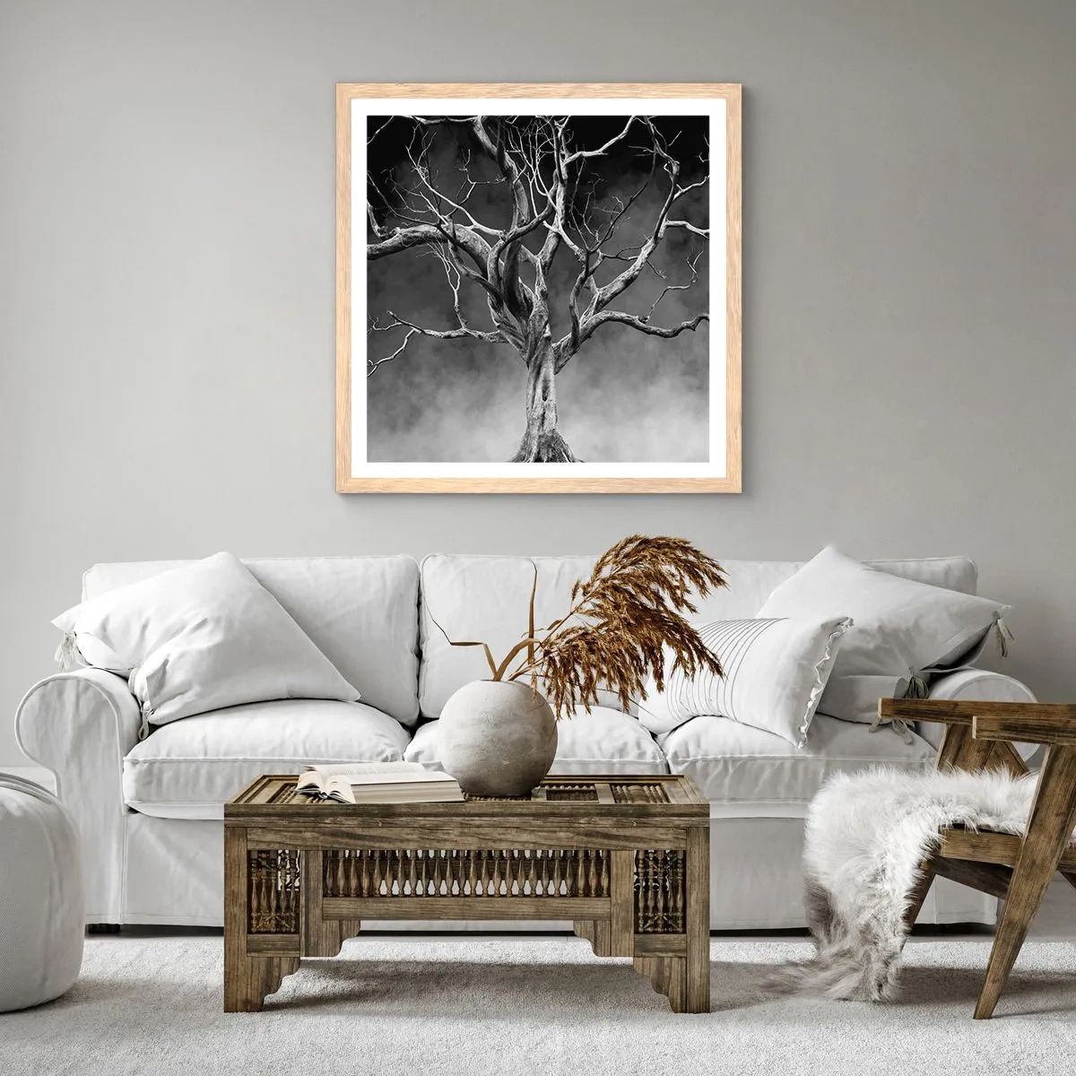 Plakat w ramie jasny dąb - Pierwotne i święte - 40x40 cm