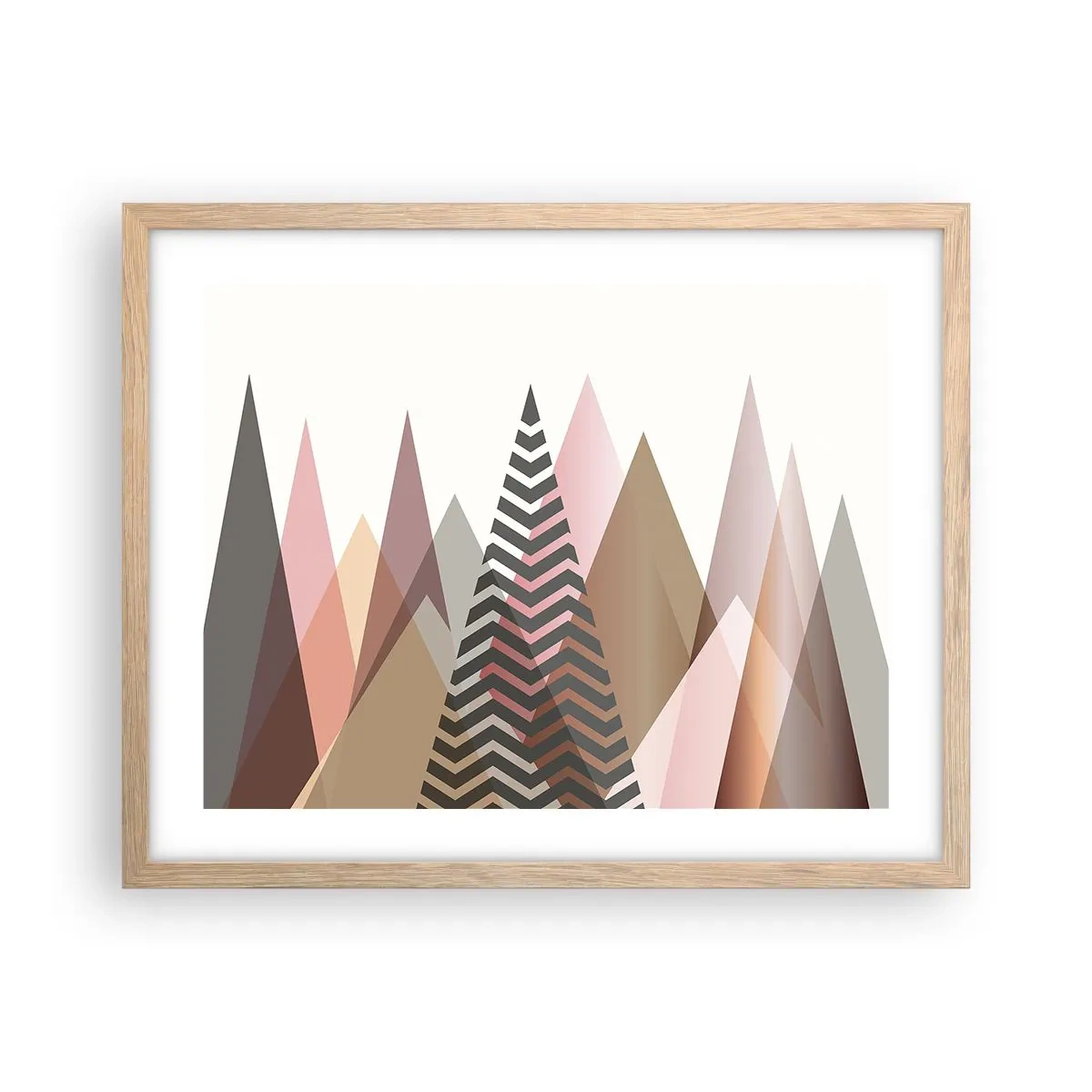 Plakat w ramie jasny dąb - Piramidalny widok - 50x40 cm