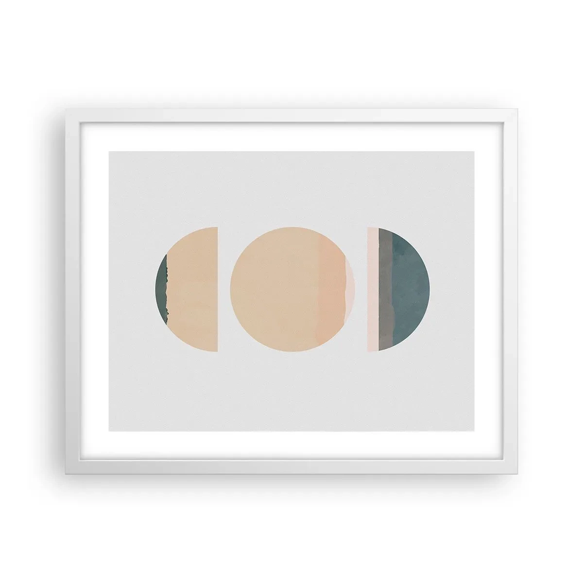 Plakat w białej ramie - Koło za kołem - 50x40 cm