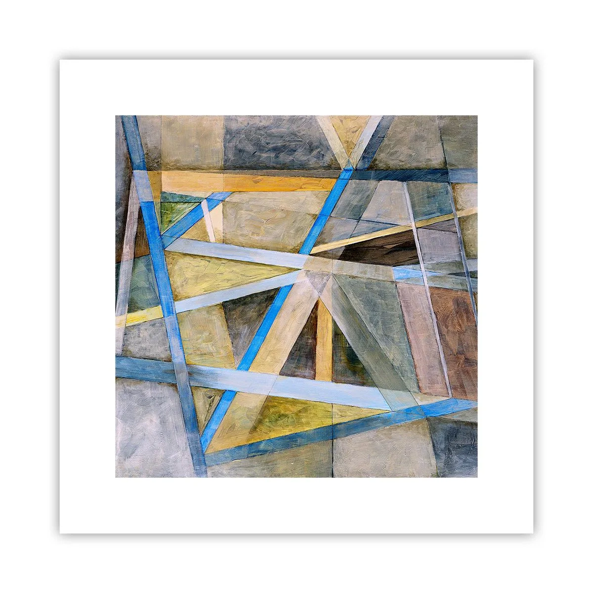 Plakat - Na wprost czy na skos? - 30x30 cm