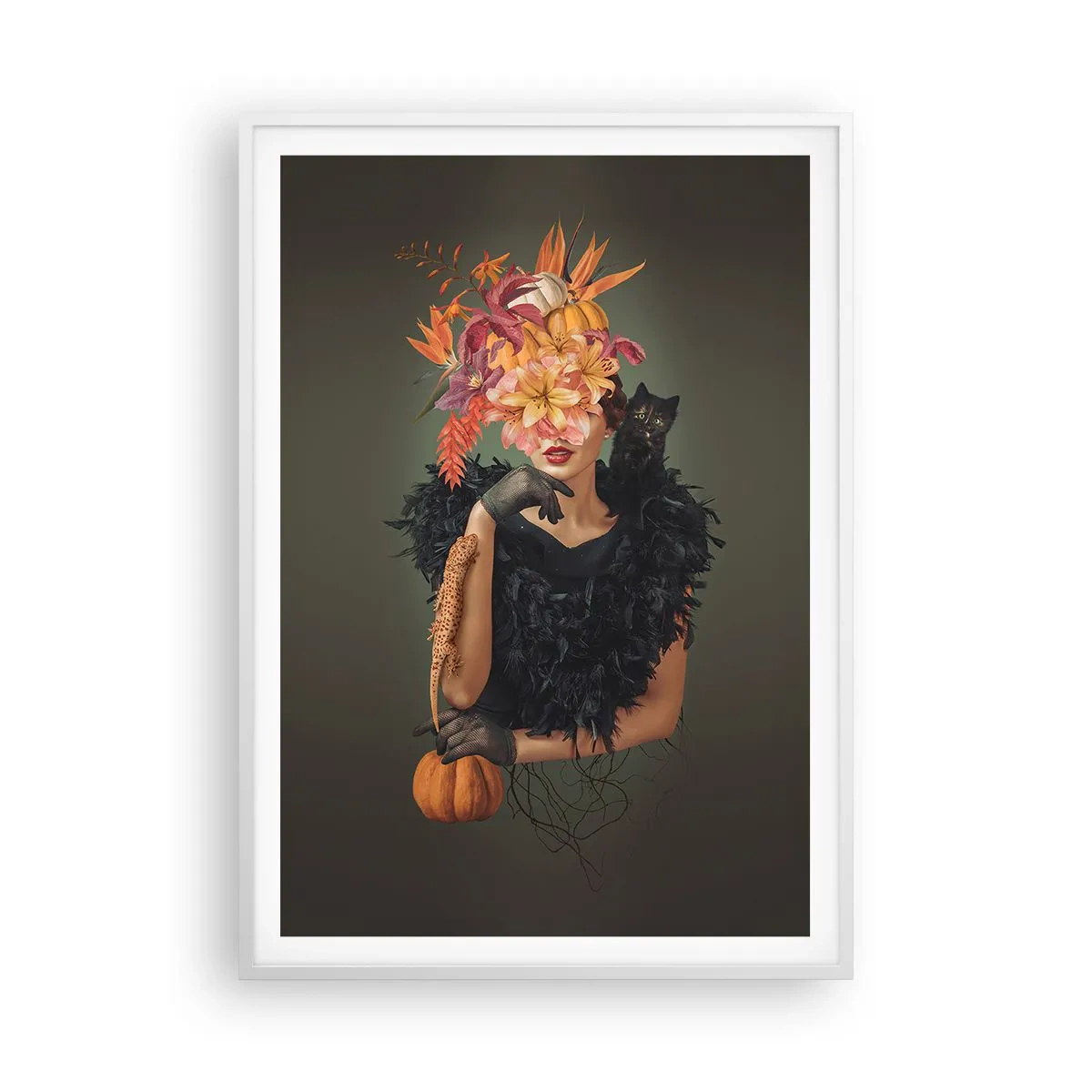 Plakat w białej ramie - Czar wiedźmy - 70x100 cm