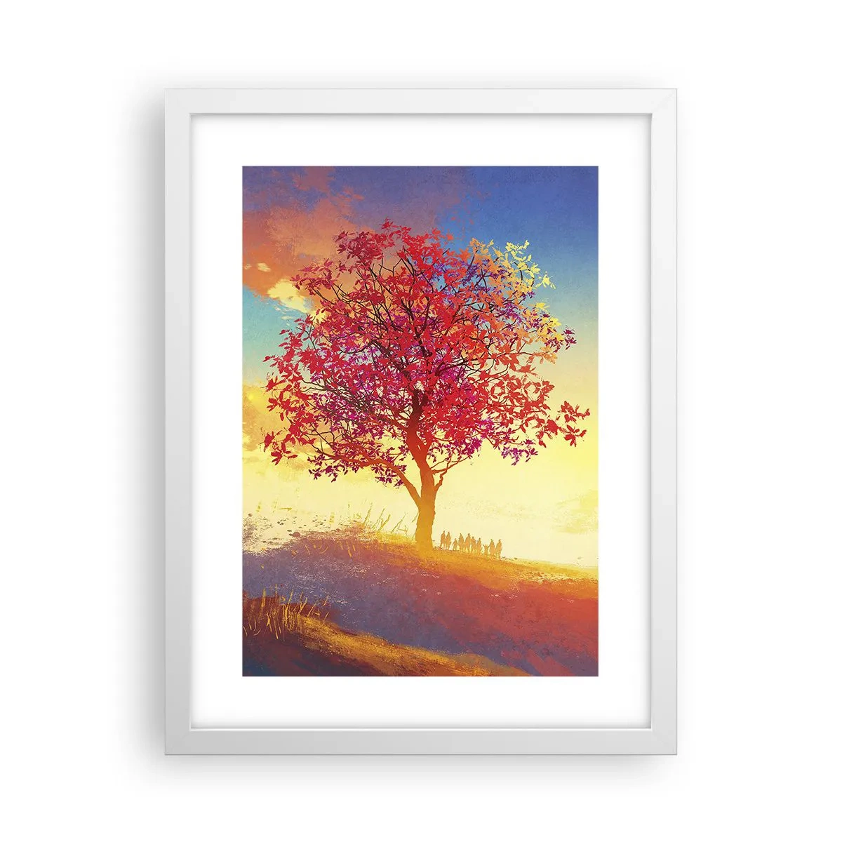 Plakat w białej ramie - Pielgrzym u celu - 30x40 cm