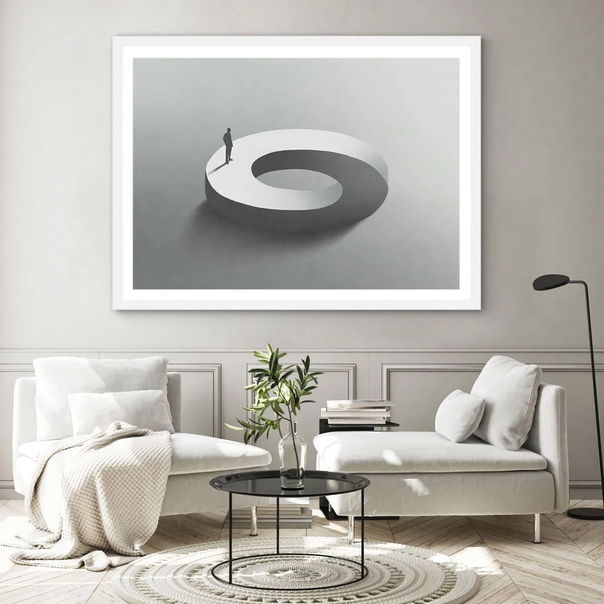 Plakat w białej ramie - I bądź tu mądry - 100x70 cm