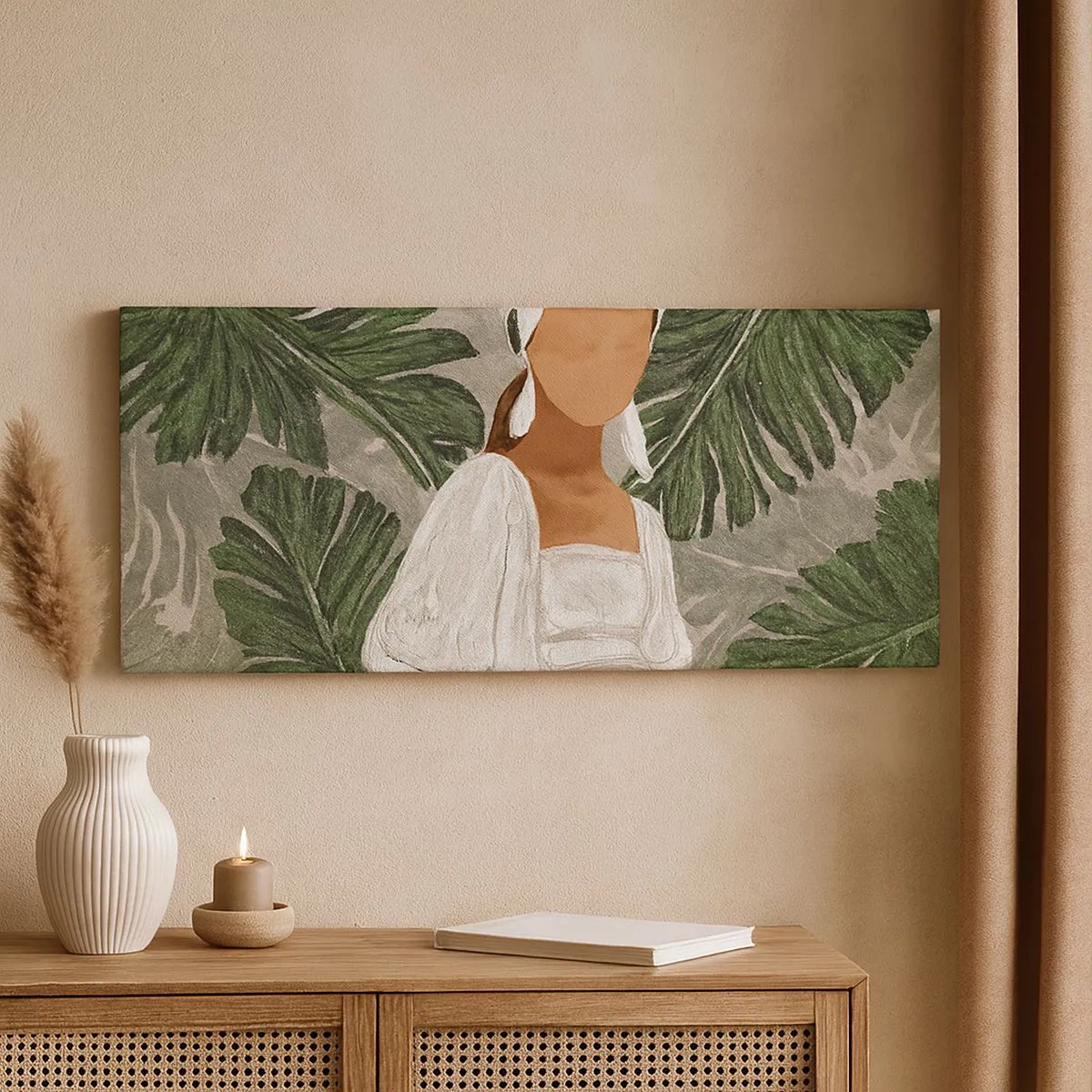 Obraz na płótnie - Portret egzotyczny - 100x40 cm