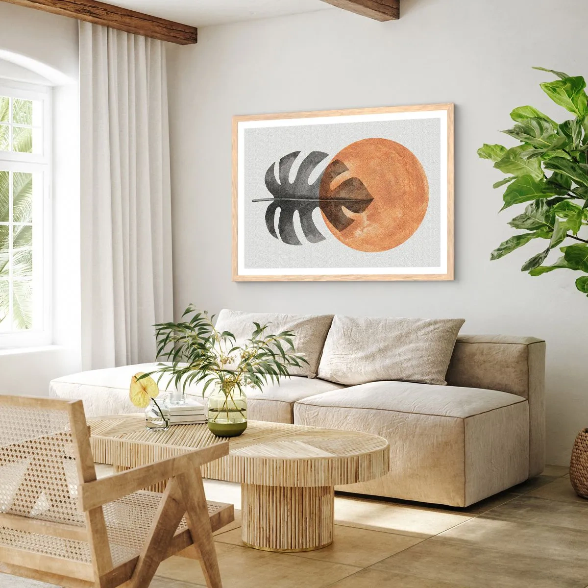 Plakat w ramie jasny dąb - Zawsze słońce - 70x50 cm