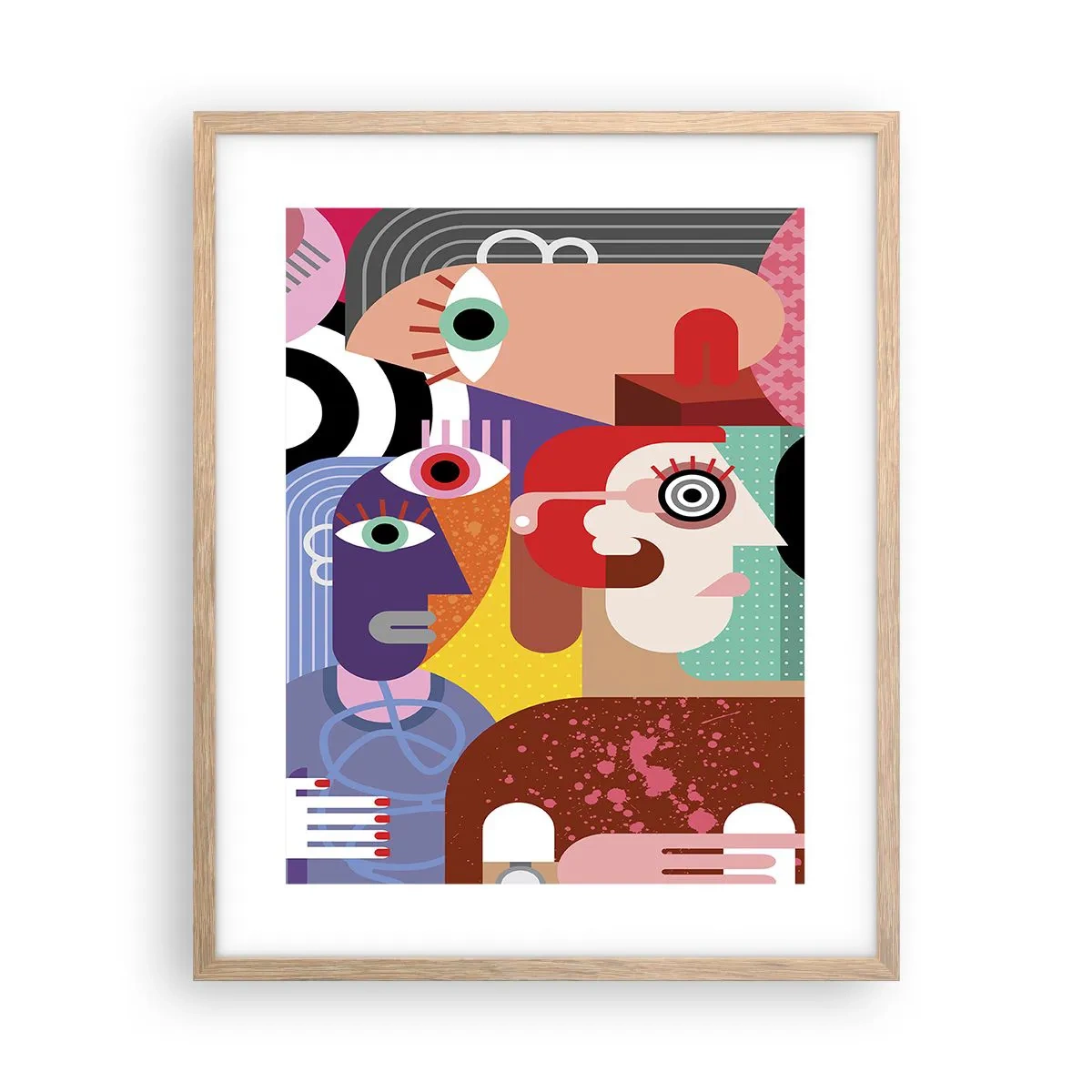 Plakat w ramie jasny dąb - My od pana Picassa - 40x50 cm