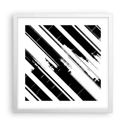 Plakat w białej ramie - Kompozycja intensywna i dynamiczna - 40x40 cm