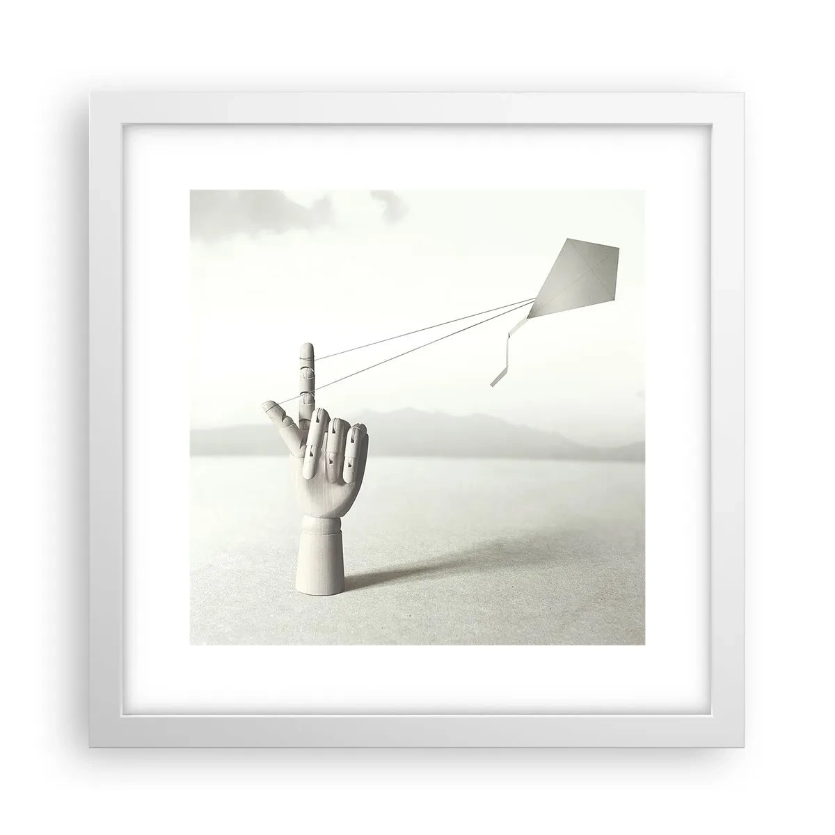 Plakat w białej ramie - Próba sił - 30x30 cm