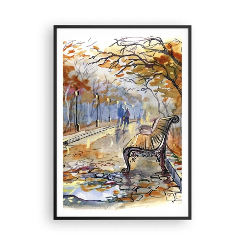 Plakat w czarnej ramie - Razem powędrować w jesień - 70x100 cm