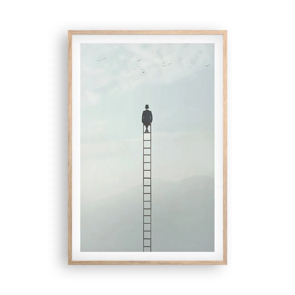 Plakat w ramie jasny dąb - Wznieś się ponadto - 61x91 cm