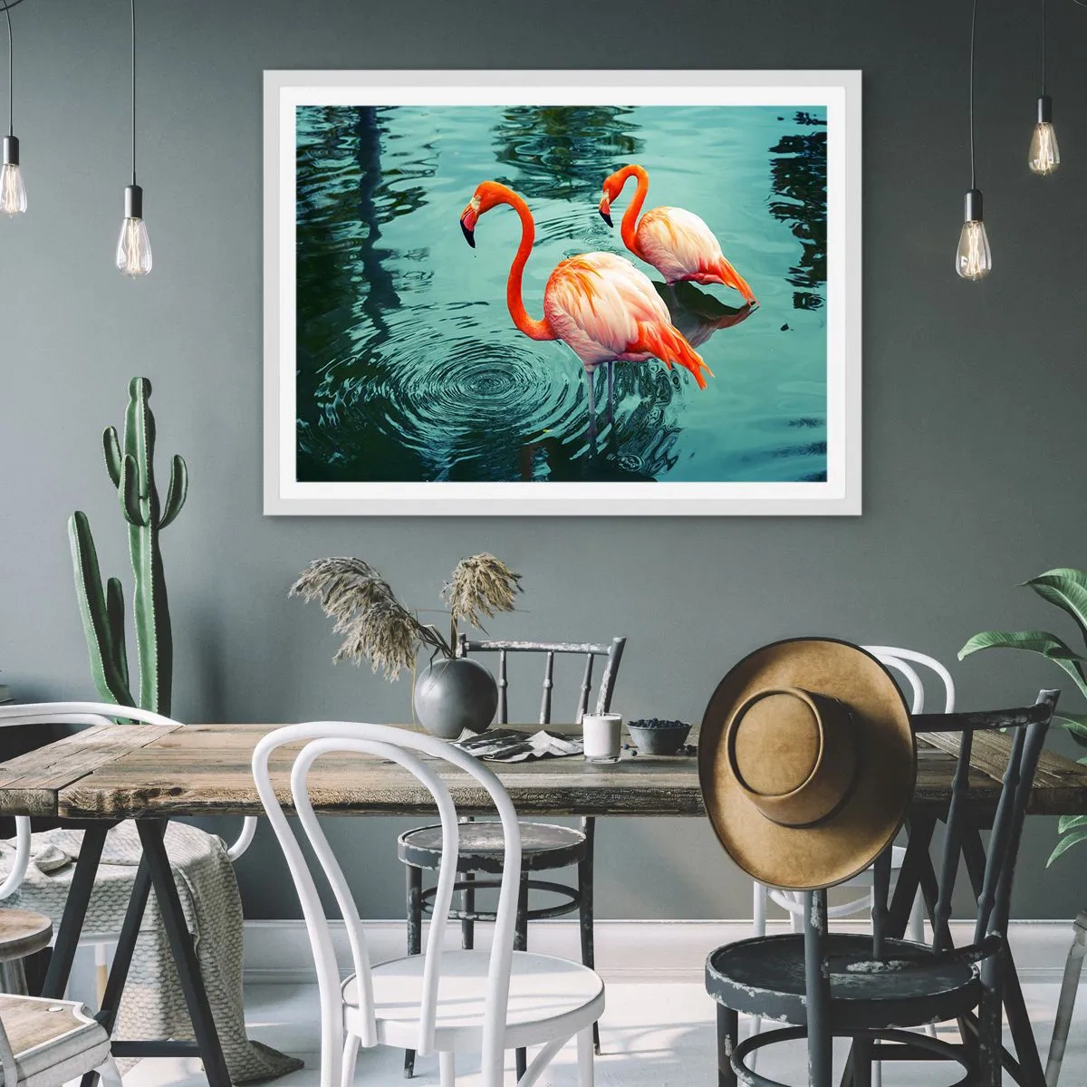 Plakat w białej ramie - Jesteśmy teraz w modzie - 40x30 cm