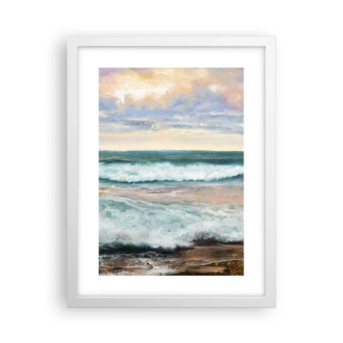 Plakat w białej ramie - Tutaj wygładzisz duszę - 30x40 cm