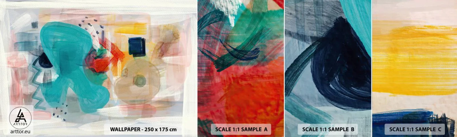 Fototapeta Próbka Standard Eco - Kolorowa gra - Abstrakcja, Farby, Sztuka - 100x30 cm